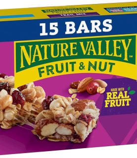 Nature Valley Chewy Fruit & Nut Trail Mix Granola Bars, Almond Raisin & Cranberry with Whole Grain Oats, No Artificial Flavors or Colors, No High Fructose Corn Syrup, On-the-Go Snack, 15 Bars 18 oz